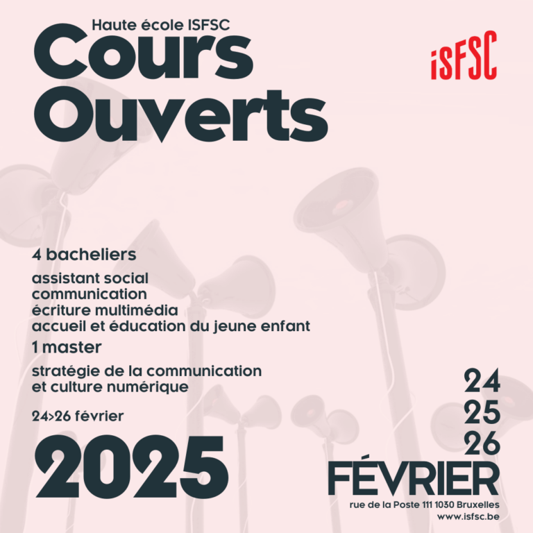 Participez aux cours ouverts à l’ISFSC du 24 au 26 février 2025 !