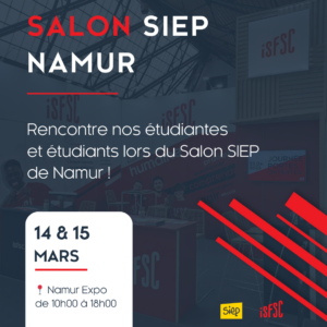 Retrouvez l’ISFSC au Salon SIEP de Namur les 14 et 15 mars