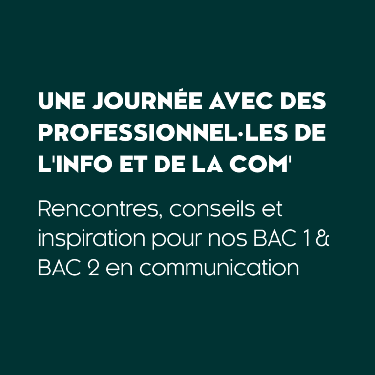 Rencontres, inspiration et échanges : une journée avec les professionnel·les de l&rsquo;info et de la com&rsquo;